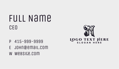 Antique Metal Fabrication Business Card Image Preview
