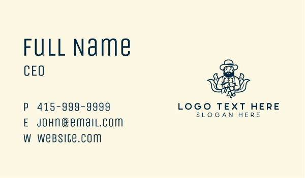 Organic Natural Farmer Business Card Design Image Preview