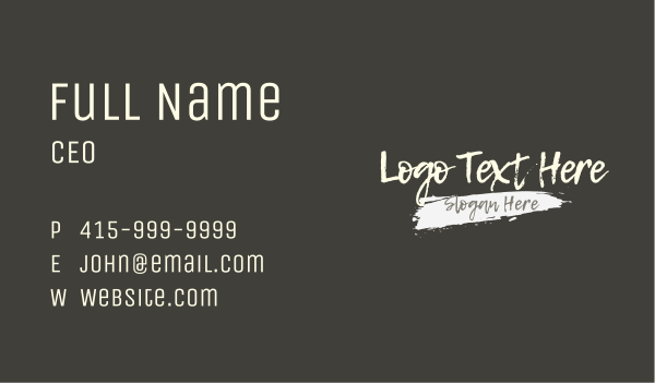 Grungy Graffiti Wordmark Business Card Design Image Preview