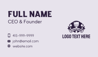 Broom Shield Banner Business Card Image Preview