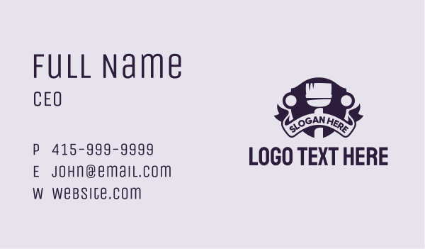 Broom Shield Banner Business Card Design Image Preview