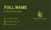Green Leaf Wave Business Card Image Preview