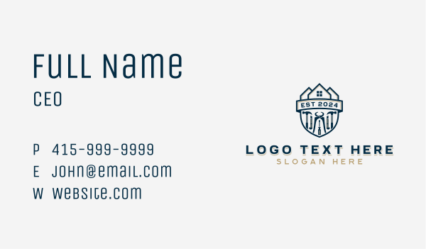 Industrial Home Improvement Tools  Business Card Design Image Preview