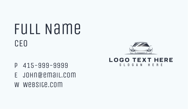 Auto Detailing Garage Business Card Design Image Preview
