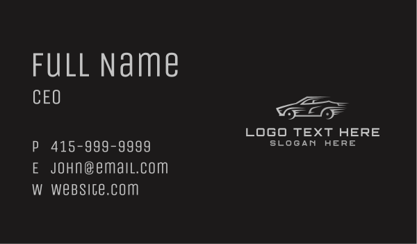 Fast Car Racing Business Card Design Image Preview