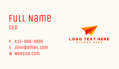 Aviation Plane Courier Business Card Image Preview