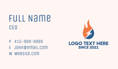 Heating & Cooling Energy  Business Card