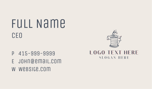 Thread Sewing Tailor Business Card Design Image Preview