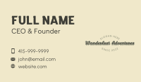 Retro Funky Wordmark Business Card Image Preview