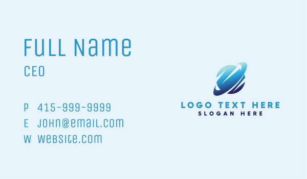 Global Blue Company Business Card Design Image Preview