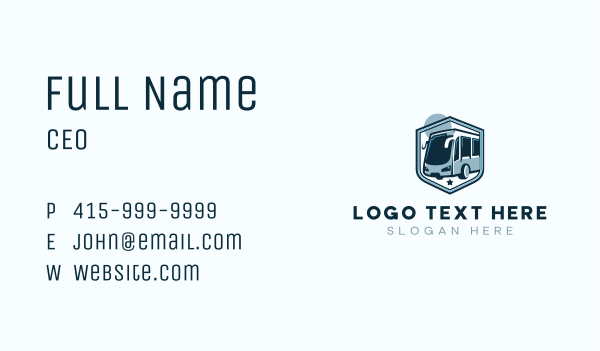 Bus Shield Transport Business Card Design Image Preview