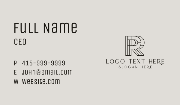 Corporate Attorney Letter R  Business Card Design Image Preview