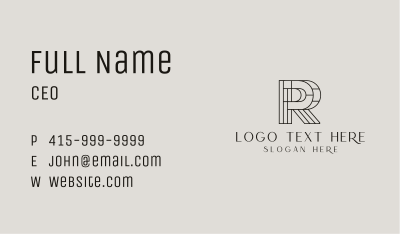 Corporate Attorney Letter R  Business Card Image Preview