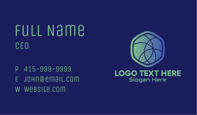 Hexagon Web Developer Business Card Image Preview