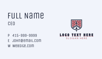 Brick Roof Trowel Business Card Image Preview