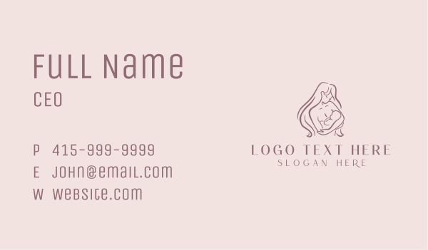 Mother Baby Parenting Business Card Design Image Preview