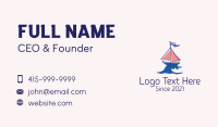 Nautical Sailboat Wave Business Card Image Preview
