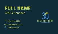 Event Commemoration Number 30 Business Card Preview