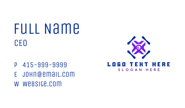 Camera Drone Technology Business Card Design Image Preview