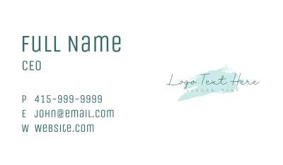 Beauty Apparel Watercolor  Business Card Image Preview