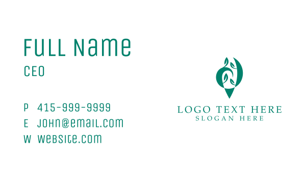 Organic Leaf Plant  Business Card Design Image Preview
