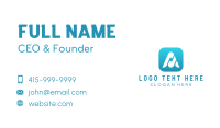 Tech Startup Letter A Business Card Image Preview