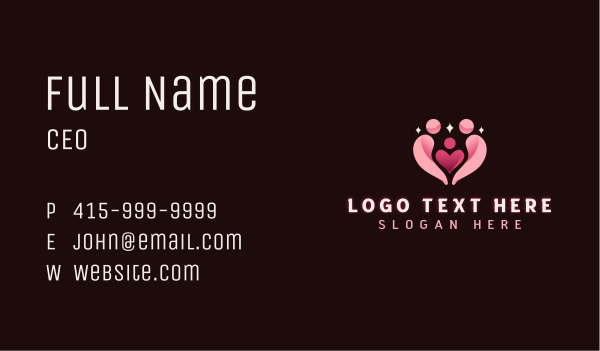 Family Heart Foundation Business Card Design Image Preview