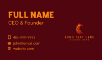 Abstract Fire Letter C Business Card Image Preview