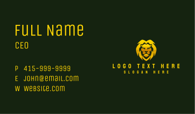 Premium Wild Lion Business Card Image Preview
