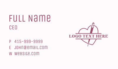 Needle Thread Sewing Business Card Image Preview