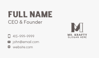 Contractor Structure Builder Letter M Business Card Image Preview