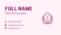 Organic Flower Wreath  Business Card Image Preview