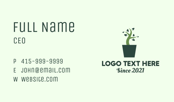 Green House Plant  Business Card Design Image Preview