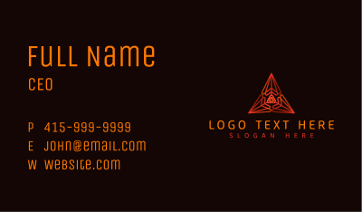 Pyramid Tech Triangle Business Card Image Preview