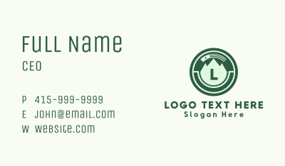 Mountain Camp Letter Business Card Image Preview