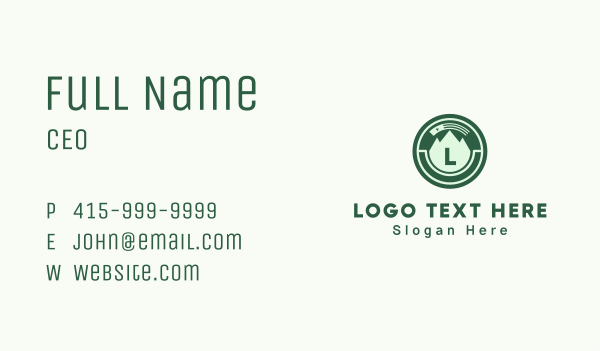 Mountain Camp Letter Business Card Design Image Preview