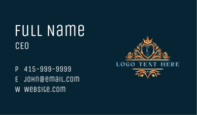 Premium Royal Crown Business Card Image Preview