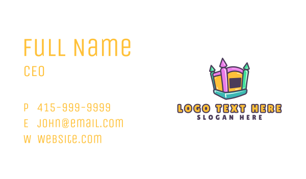 Fun Inflatable Castle Business Card Design Image Preview