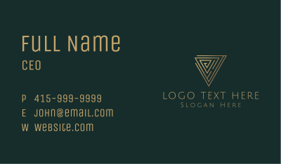 Abstract Labyrinth Triangle Business Card Image Preview