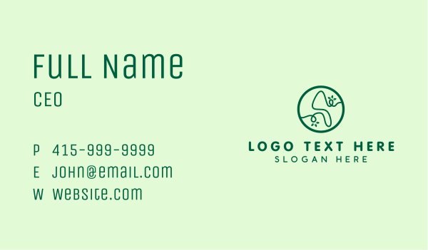 Leaf Vine Letter A  Business Card Design Image Preview