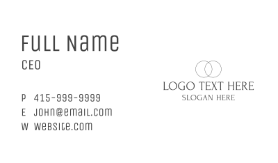 Double Circle Wordmark Business Card Image Preview