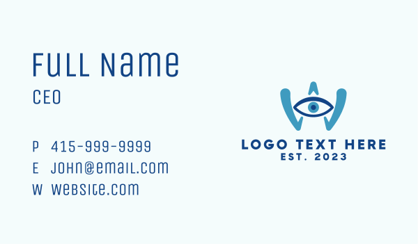 Eye Clinic Letter W Business Card Design Image Preview