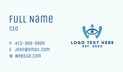 Eye Clinic Letter W Business Card Image Preview