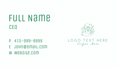 Natural Hand Crystal Gem Business Card Image Preview