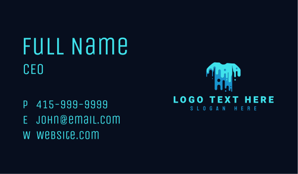 Shirt Printing Paint Business Card Design Image Preview