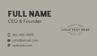 Hipster Company Wordmark Business Card Image Preview