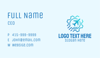 Aeronautic Airplane Gear Business Card Image Preview
