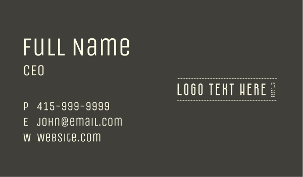 Professional Rope Wordmark Business Card Design Image Preview