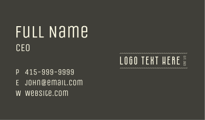 Professional Rope Wordmark Business Card Image Preview