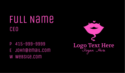 Evil Sexy Lips  Business Card